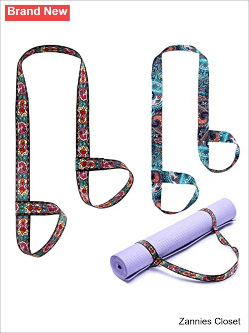 ✨ Yoga Mat Straps Set of 2 Adjustable Cotton Polyester Carrier Sling Shoulder